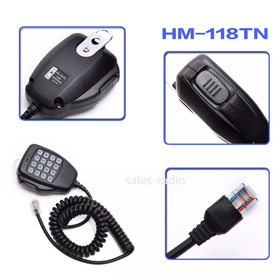 HM-118TN DTMF 8 Pin Microphone For ICOM IC-706 IC-706MKIIG IC-2100H Ham Radios - Image 2 of 4