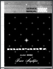 Marantz Model 300DC Power Amplifier Service Manual 20 pages comb bound