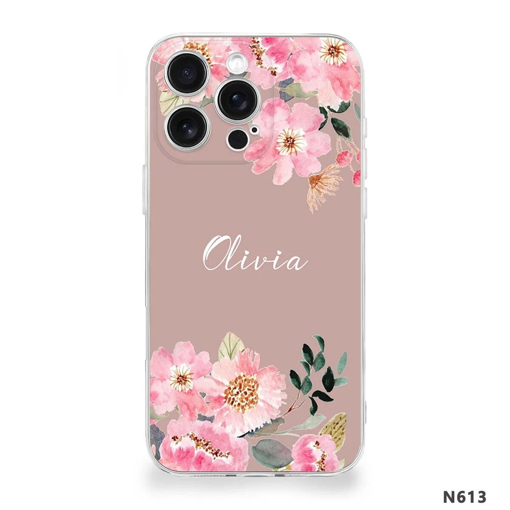 Floral TPU Phone Case for iPhone 15 16 Plus 14 13 12 11 XS Pro Max