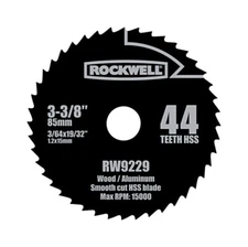 Rockwell RW9229 Steel 15,000 RPM Versacut Circular Saw Blade #44x3-3/8 Dia. in.