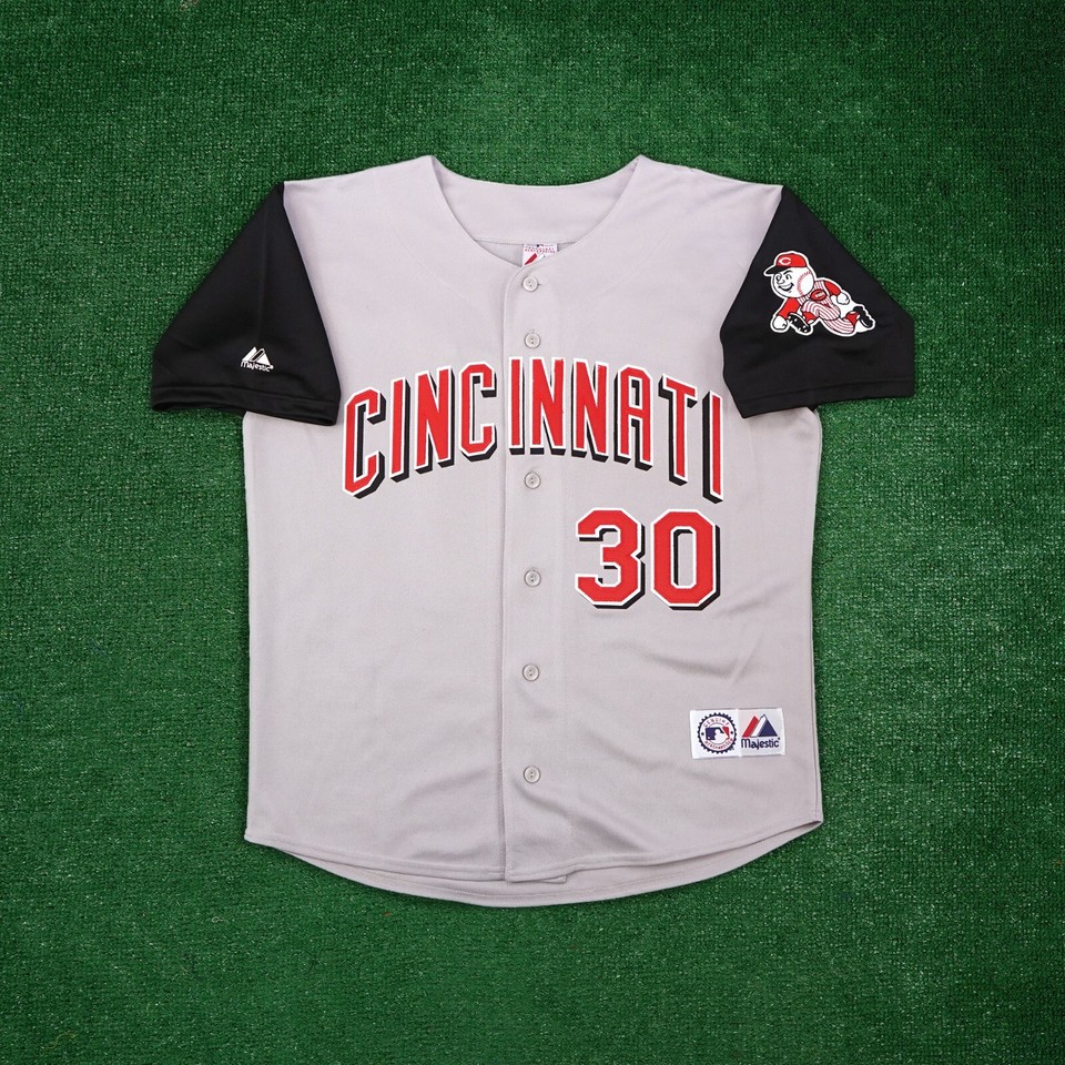 Ken Griffey Jr. 2001 Cincinnati Reds Grey Road Men's Jersey w/ Team ...