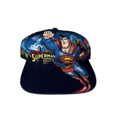 Superman Vintage Warner Bros Snapback Hat Cap New With Tag Made In USA 1999