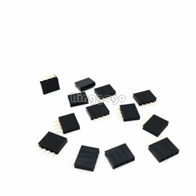 50PCS NEW 1x4 Single Row 4 Pins Pitch 2.54mm PCB Socket Female Header
