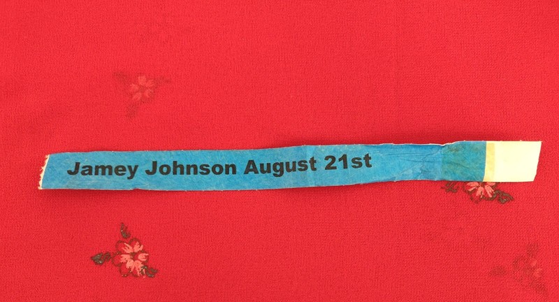 Jamey Johnson Wristband from Concert at JD Legends in Ohio on August 21st, 2010