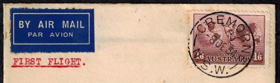 Australia 1934 First Flight Cover w/SYDNEY BACKSTAMP RARE - Image 2 of 3