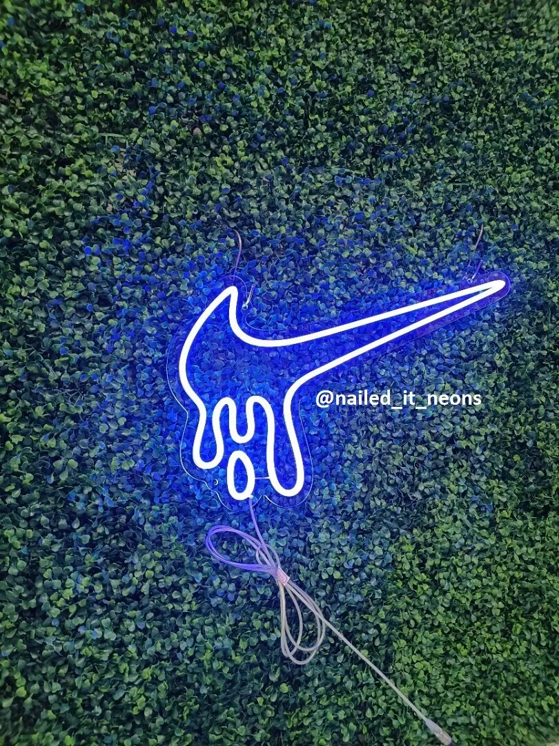 Dripping NIKE LED Neon Sign Logo trainers bedroom decor wall art teen