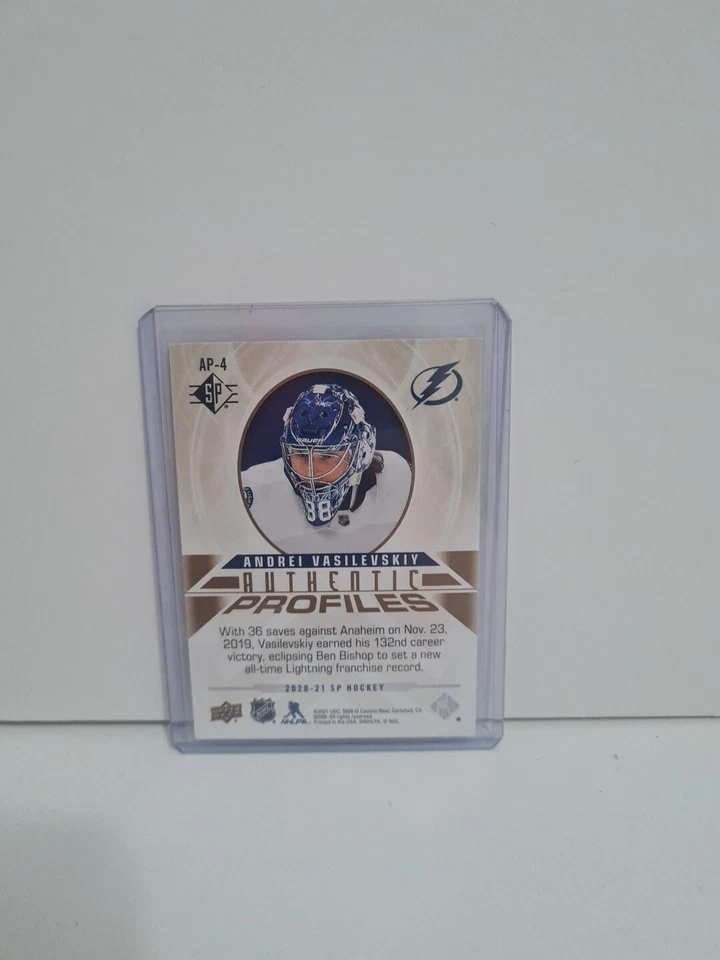 2020-21 SP Retail - Authentic Profiles Gold #AP-4 Andrei Vasilevskiy /999 - Image 2 of 3
