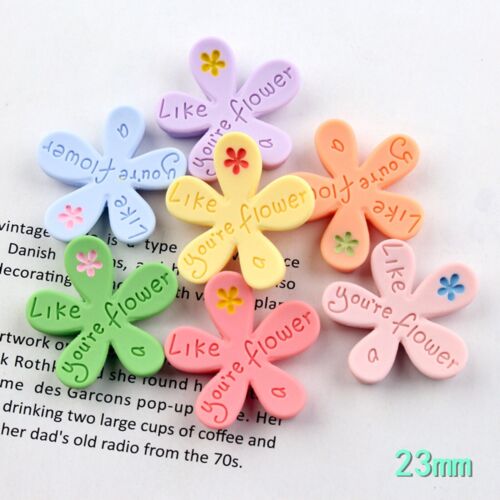 20 un. dijes de colores mixtos ratón de resina de espalda plana flor conejo estrella para artesanía hágalo usted mismo - Imagen 9 de 12