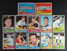 1965 Topps Baseball Lot 12 Cards Bobby Richardson