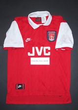 1995-1996 Authentic Nike Arsenal FC Home Red Jersey Kit Shirt Medium M JVC