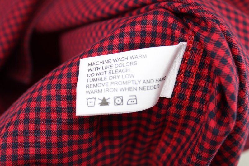 Chemise manches longues rouge foncé homme