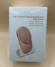 2 in 1 Facial Cleansing Device with Stand Orange New Sealed