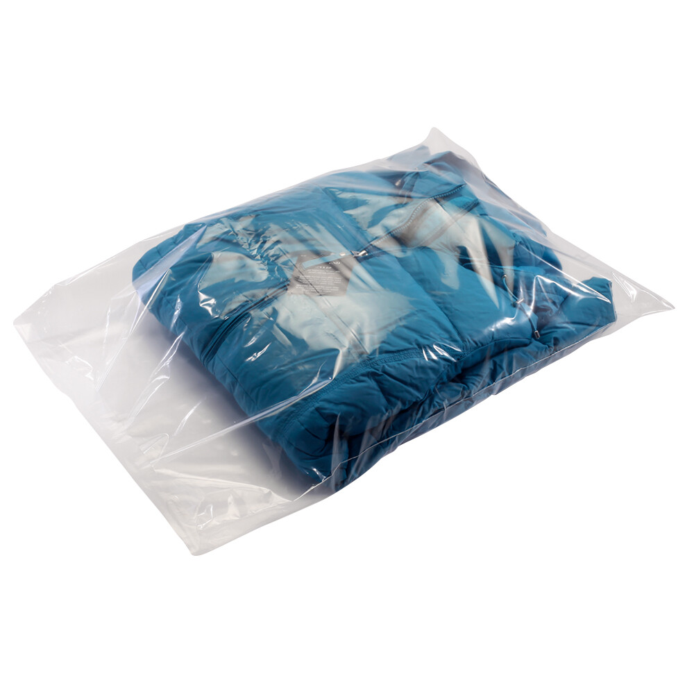 100 CLEAR 18" x 24" POLY BAGS PLASTIC LAY FLAT OPEN TOP PACKING 1 MIL 1MIL 1ML