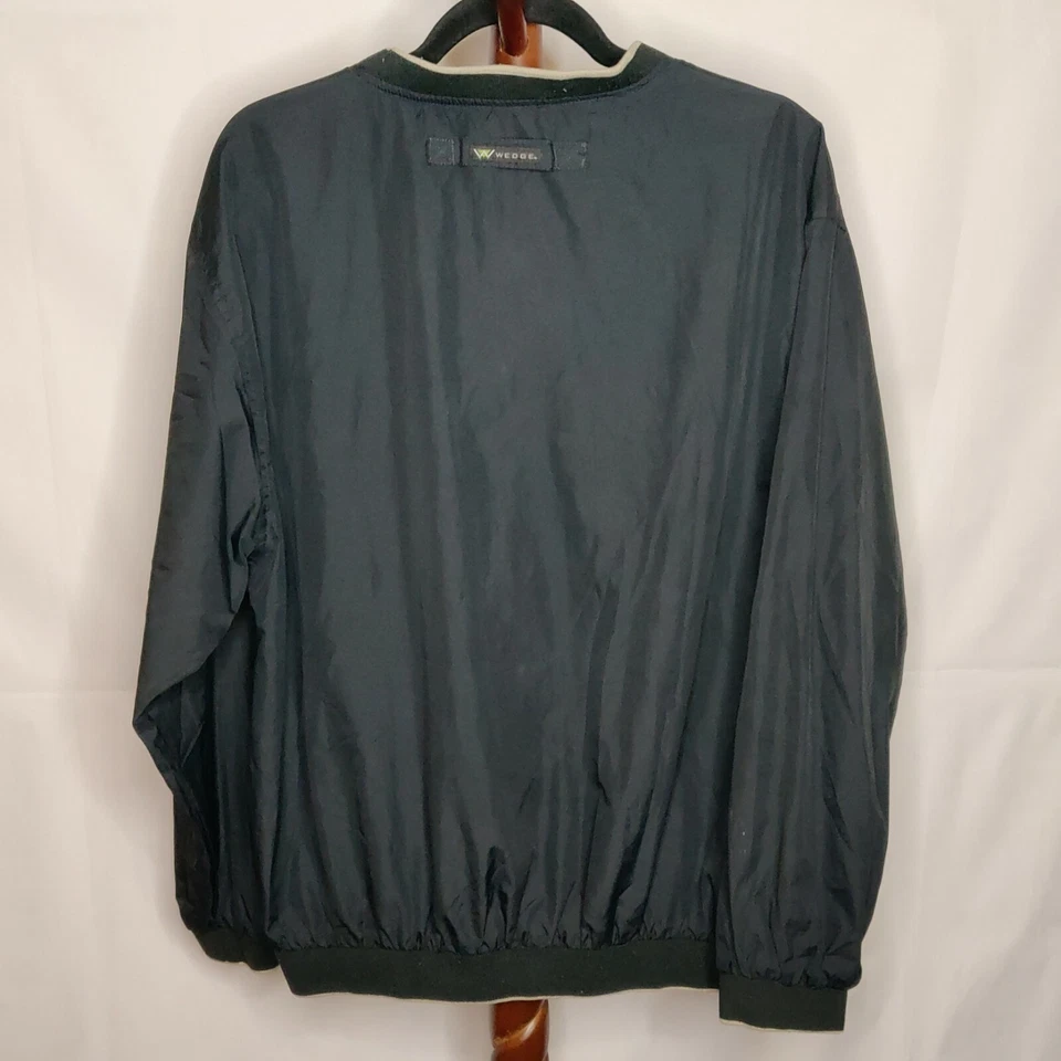 Wedge men's XL reversible pullover activewear jacket black or brown long sleeve - Imagem 3 de 4