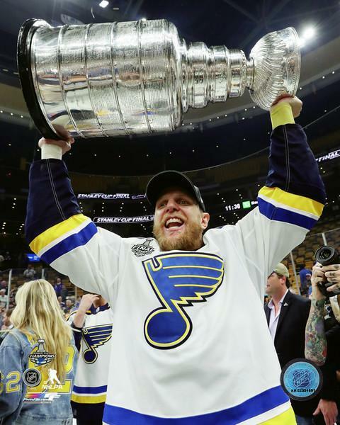 Carl Gunnarsson with Stanley Cup 2019 Louis Blues Stanley Cup