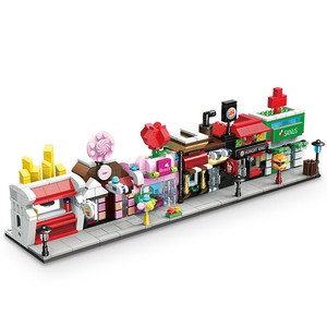 Mini-City-Street-View-Small-Granular-Blocks-Puzzle-Assemble-blocks-play-house