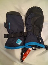 Hestra Gauntlet CZone Jr. Sz 7 Gloves Mittens Black Blue Kids Youth Warm INSULAT