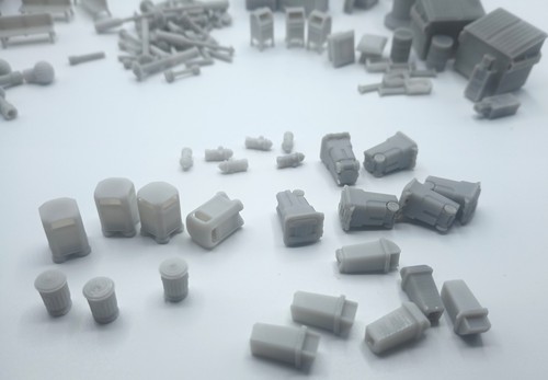 HO Scale Roof / Building Exterior Details 245pc Air Conditioner Chimney Dumpster - Picture 11 of 14