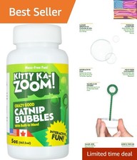 Catnip Bubbles - 5oz. Bottle with Built-in Wand  High Potency Catnip Bubbles...