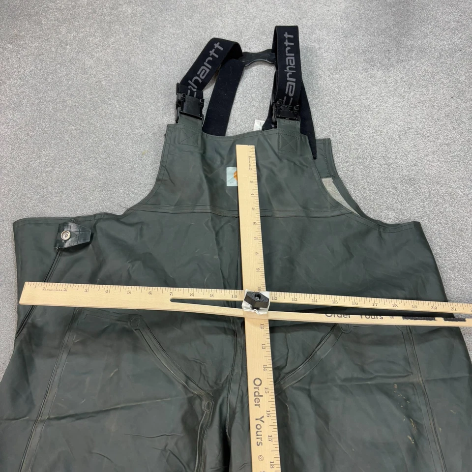 Salopette Carhartt adulte 42 x 28 gris salopette Surrey pluie PVC polyvinyle ... - Photo 3/4