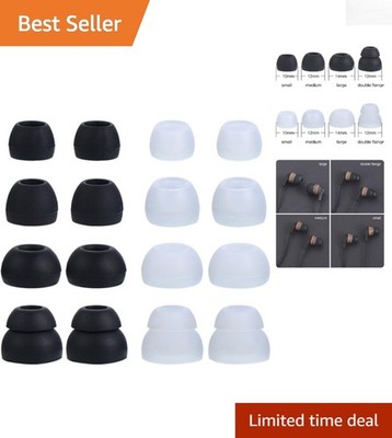 Silicone Replacement Earbuds Eartips - 8 Pairs for Skullcandy Earphones, 4 Sizes