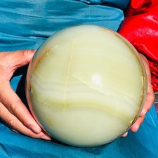10.58LB  Natural Afghan Jade Chakra Quartz Sphere healing ball Specimen 3295