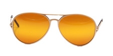 ITALY VINTAGE SUNGLASSES YELLOW LENS DRIVERS 1240