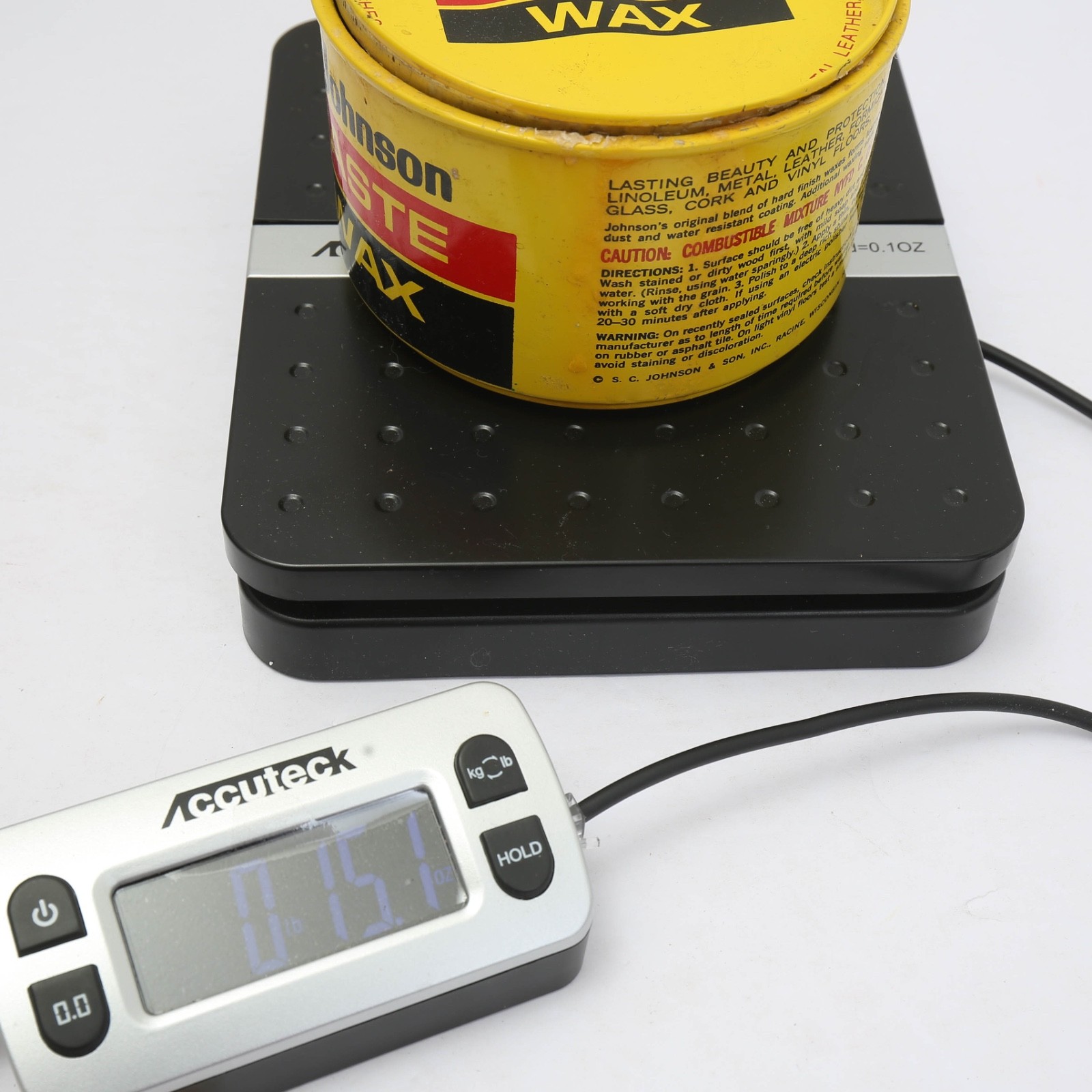 SC Johnson Paste Wax 16 oz Partial Can Discontinued USA Dented Dirty Can