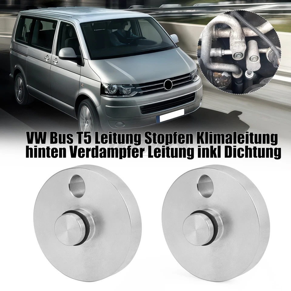 VW Bus T5 Leitung Stopfen Klimaleitung hinten Verdampfer Leitung inkl Dichtung - Image 2 of 4