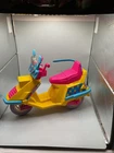 Vintage 1989 Mattel Barbie Around Town Scooter 3 Wheeler - Yellow