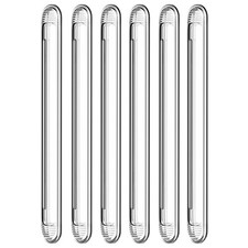 Clear Furniture Bumpers 6-Pack 6 Long - Adhesive Backed Silicone Rubber Wal...