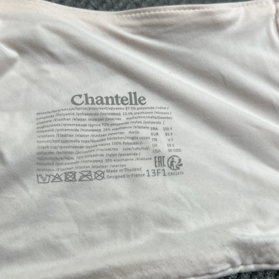 Chantelle Norah T-Shirt Bra Womens Size 38E Nude Blush Underwire Seamless 13F1 - Image 3 of 3