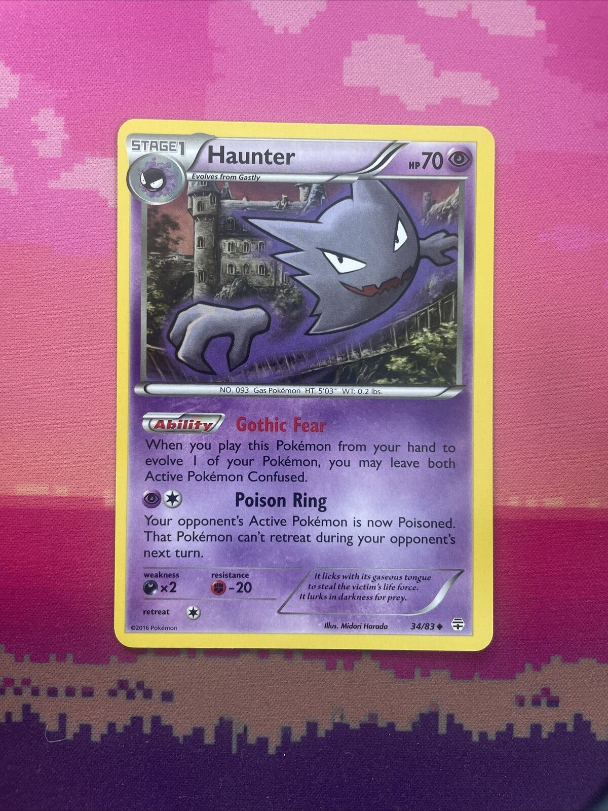 Pokemon Card Haunter Generations Uncommon 34/83 Near Mint