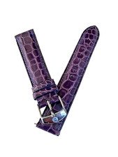 MICHELE PURPLE 18mm Alligator Watch Strap - MS18AA010500 DECO, SEREIN , SIDNEY