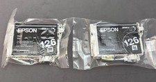 2 Genuine Epson 126 Black Noir Ink WF3520 WF3540 WF7010 WF7510 WF7520 SEALED