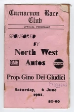 Western Australia Horse Racing Programmes 1981 Carnarvon