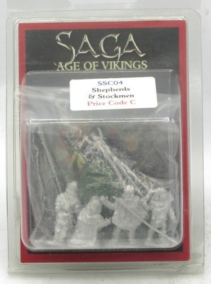 SAGA SSC04 Shepherds & Stockmen (Age of Vikings Scenics) Medieval Herders