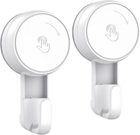 Luxear 2 Pack Saugnapf Haken Ohne Bohren, Saughaken Extra Stark, Max 5KG, Saugnä