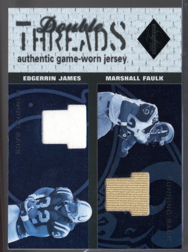 Marshall Faulk / Edgerrin James 2003 Leaf Limited #DT-47 Double Threads #/100