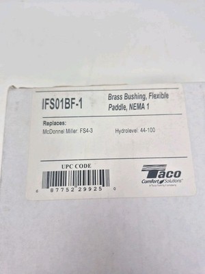 Taco IFS01BF-1 Flexible Paddle Flow Switch with Brass Bushing - New Open Box