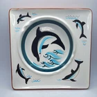 Stangl Pottery Dolphin Leaping Coffee Table Ashtray Vintage RARE 9" X 9"