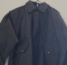 Herren Bomberjacke Leder Schwarz Gr. XL Tasch...