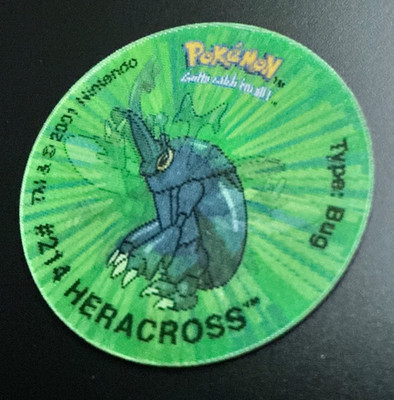 #214 Heracross  Skaraborn Pog Tazo Pokemon 2001   Wackelbild Chip Lenticular