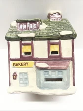 JSNY Bakery Ceramic Light-Up House Tea Light Candle Holder Village Decor