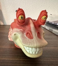 Star Wars Jar Jar Binks Mug Applause Plastic 3D Vintage Kid's Cup Episode 1