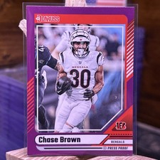 2024 Panini Donruss - Chase Brown #199 Purple Press Proof