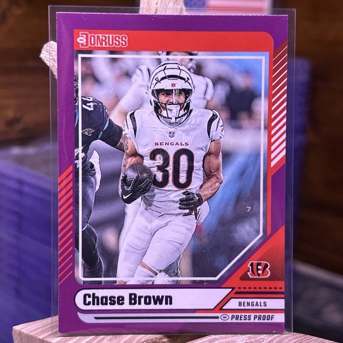 2024 Panini Donruss - Chase Brown #199 Purple Press Proof - Bild 1 von 2