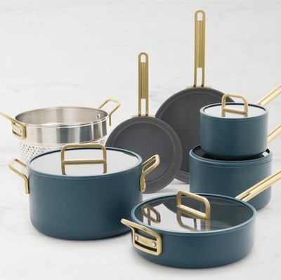 GreenPan Stanley Tucci Stainless-Steel Ceramic Nonstick 11-Piece Cookware FIG