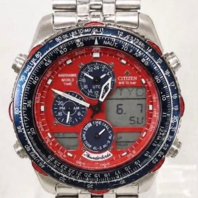 CITIZEN Promaster Navihawk men's watch repaired C300 Q01709 red QZ men's