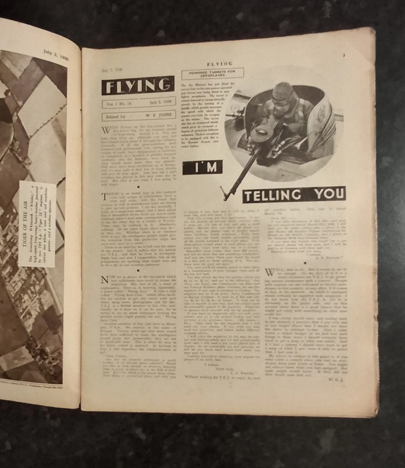 1938 July Flying Magazine Parachute Jumping Vol.1 No 14 Excellent Condition. - Image 2 of 4